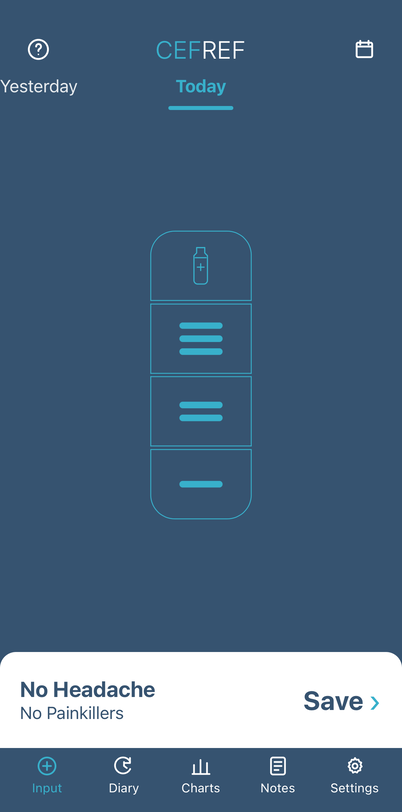 CEFREF daily input screen
